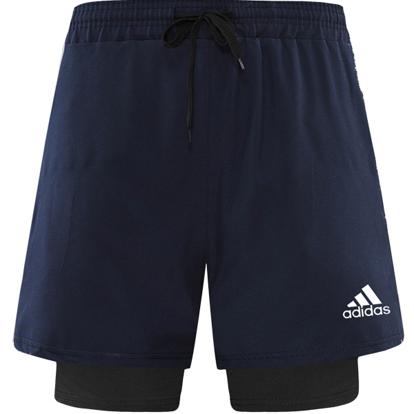 Adas maglia casual pantaloncini dello strato interno blu scuro uniforme da uomo sportivo da calcio a doppio strato pantaloni maglia calcio 2023